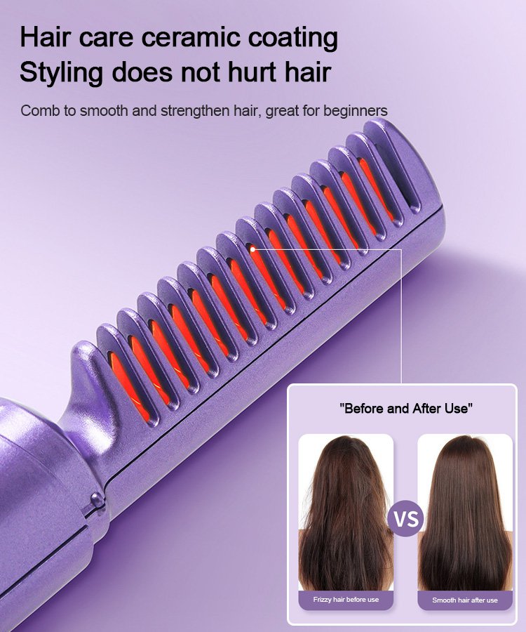 Rechargeable negative ion hair straightener