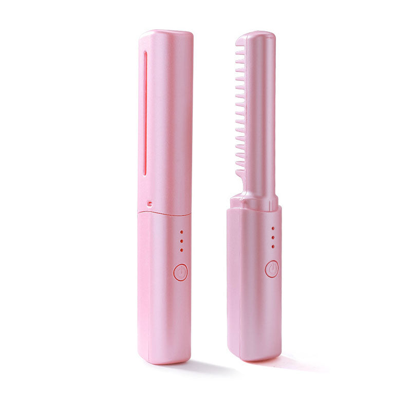 Rechargeable negative ion hair straightener